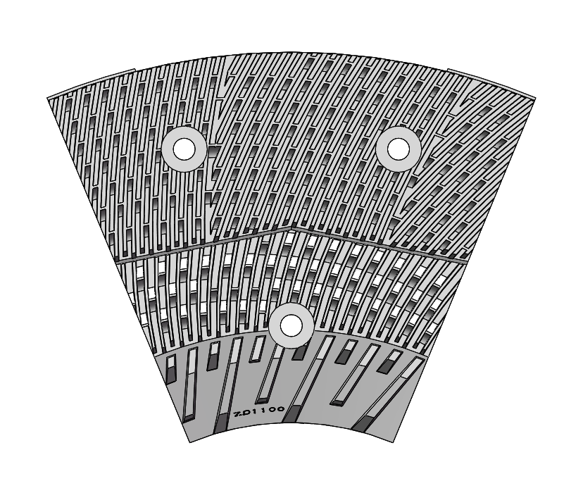 Grinding Plates for hardwood pulp